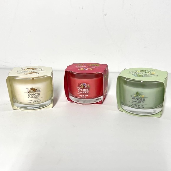 Yankee Candle 3-pack Mini Candle Set Lemon Apple Sandalwood Chocolate Vanilla - Picture 12 of 15